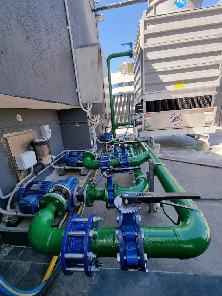 Cooling tower pipework